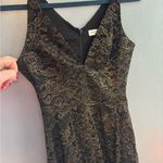 Dress the Population  Gold and Black Floral Lace Formal Dress Photo 1