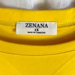 Zenana Outfitters Raglan Sleeves Cotton Crewneck Sweatshirt Relaxed Yellow Loungewear 1X Photo 4