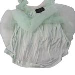 Sunday in Brooklyn Anthropologie Mint Green Tulle Ruffle Tank Top. XS Photo 6