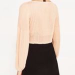 ZARA  Light Peach Knit Cropped Sweater Top Photo 1