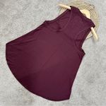 Athleta Women’s Essence Relaxed High Low Tank Top Sleeveless in Cranberry Red S Photo 4