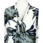 Who What Wear Women's Cream Olive Tie Neck Shift Dress Sundress Size Small S Photo 4