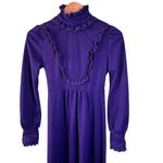 Vintage 70's Victorian Revival Dark Purple High Photo 2