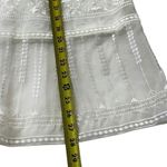 Karen Miller White Embroidered Organza Hi Rise Midi Skirt Women Size 4 | 60-16 Photo 7