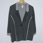Esther Blazer Cardigan Black & White Size X-Large Chico's Size 3 Photo 2