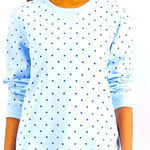 Karen Scott  Polka Dot Fleece Sweatshirt Photo 0