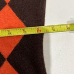 Minnie Rose  100% cashmere Y2K style sweater brown and orange ARGYLE Photo 8
