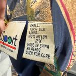 Lady CA Sport Vintage Silk Zip Up Golf Theme Jacket Size 2XL EUC Photo 8