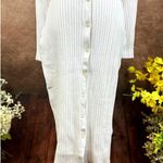 LITA By Ciara Icon Rib V Neck Cardigan Button Front Midi Dress Photo 8