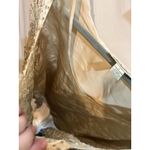 Soulmates  Womens‎ Top 1X Champagne Gold Floral Lace Lined Long Sleeve Elegant Photo 5