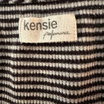 Kensie  performance black and beige striped long sleeves cotton shirt Photo 2