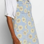 American Eagle NWT  Sunflower Denim Jumper Overall Dress Size Large Photo 0