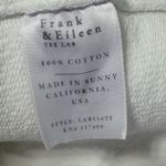 Frank & Eileen  Tee Lab White Sweatshirt Cotton Crew Neck Raw Hem Size XS Photo 5