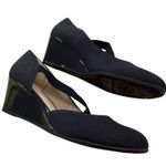 LifeStride Womens Navy Wedge Heels Fabric Upper Comfort Shoes Size 9.5 Business Blue Photo 2