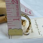 Do Everything In Love NWT 14K GP “ gold plated  “ Coco quilt hoops Photo 9