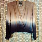 Young Fabulous and Broke | Astrid Ombre Sheer Long Sleeve Shirt, Size S Photo 0
