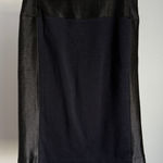 Tory Burch Black Pencil Skirt Textured Trim Career Wear Women's Small Photo 0