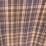 LL Bean Womens Flannel Shirt Size M Retro Plaid Button Down Cozy Fuzzy Comfy Blue Size M Photo 4