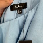 Lulus  Last‎ Forever Powder Blue One-Shoulder Ruffle Maxi Dress Size S Photo 6