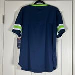 Fanatics Seattle Seahawks Jersey Shirt Laced Front Womans 2XL Blue Glitter NFL Photo 2