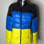 AQUA Packable Bold Color Block Puffer Jacket Photo 1