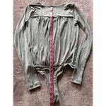 Free People INTIMATELY ‎ BODYSUIT WOMENS GRAY V NECK LONGSLEEVE Sz S NWT Photo 8
