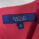 Rachel Roy Anja Red Tiger Print Ruched Midi Dress Size 12 Photo 4