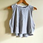 Adidas  Sport ID‎ Tank Top Grey/White CZ5668 Womens Size L Athletic Crop Photo 3