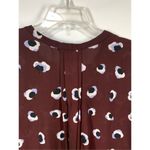 41 Hawthorn Women's Burgundy Hi Lo Pleat Split Neck Blouse Size Large NWOT Purple Photo 5