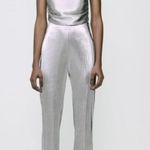 ZARA Metallic Flared Pants Photo 0