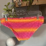 Joe Boxer Pink Orange Yellow Crochet Lace Bikini Top S Bottoms M Set Photo 5