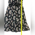 Abercrombie & Fitch Tie Shoulder Midi Dress Black Floral Medium Photo 4