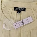 J.Crew  Cabana Dress Linen Midi Long Sleeve Pale Flax Yellow Belted Small NWT Photo 8