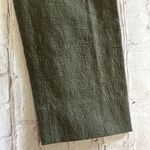 Diane Von Furstenberg  Textured Straight Leg Dress Pant in Olive Designer Size 8 Photo 2