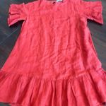 Urban Outfitters Suddenly Spring Red Linen Blend Ruffle Dress Photo 3