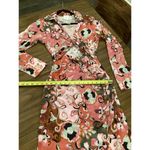 MISA Los Angeles MISA sung long sleeve midi dress Cotton Blend V Neck Cut Out Floral Pink new XS Photo 4