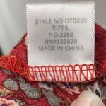 Boho Floral Mini Dress Womens Large Sleeveless Spaghetti Strap Bow Tie Summer Red Photo 3