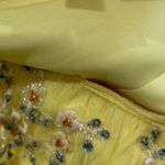 Tiffany Designs Yellow Beaded Bodice Princess Prom Pageant Ball Gown Dress Sz 6 Photo 6