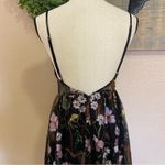 Lulus NWOT Radiant Fantasy Black Floral Embroidered Tulle Maxi Dress Photo 6