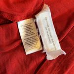 Loft red tank swing dress medium sleeveless crochet neck button closure Photo 7