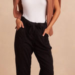 Summersalt  black The Timeless Slim Tie-Waist Pant size 2 Photo 0