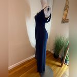 Celebrate DB Studio Off The Shoulder MOB Prom Homecoming Navy Blue Size 2 NWT Photo 3