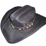 Summit hat company black felt cowgirl hat with removable hat strap Photo 7