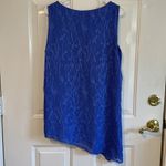 Dana Buchman  Women’s Floral Asymmetrical Blue Tank Top Large‎ Photo 4