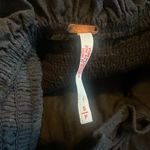 Free People 100% Cotton Black Midi Dress Ruffle Smocked Tie Back Size Small Photo 10