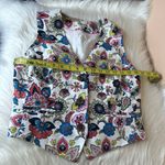 BODEN Tailored Linen Waistcoat Floral Vest Size 2 White Photo 7