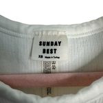 Aritzia Sunday Best Sinchseamless White Ribbed Cropped Tank Size XS Photo 2