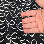 Kate Spade  Mackenna Black White Bow Print Dress Size 0 Sleeveless A-Line Dress Photo 6