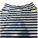Toad&Co Tica Skirt Deep Navy Stripe Size Medium Nautical French Cotton Modal NWT Blue Photo 3