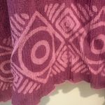 Vtg Y2K Slip Dress Cover Up S/M Crinkle Gauzy Resort Wear Festival Tribal Trim Purple Size OS Photo 3